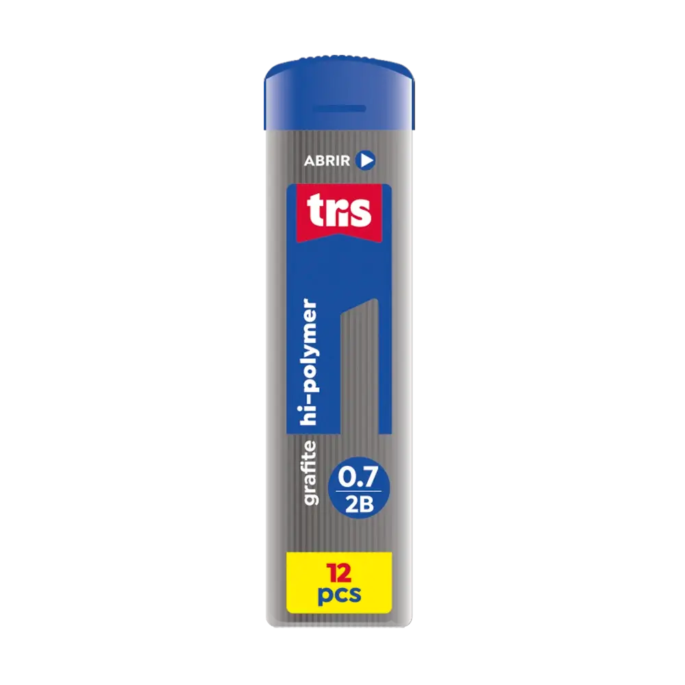 Grafite Hi-Polymer Graphite - 0.7mm - Caixa C/12 Tubos C/12 Minas - Tris - Imagem 2