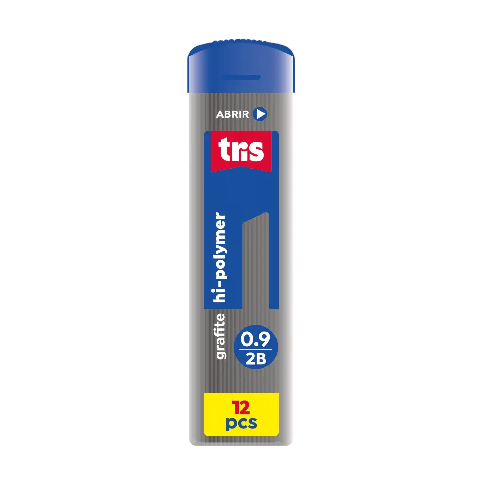 Grafite Hi-Polymer Graphite - 0.9mm - Caixa C/12 Tubos C/12 Minas - Tris - Imagem 2