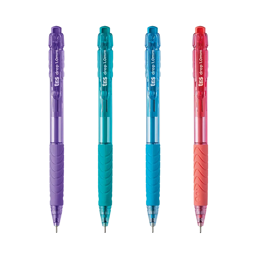 Caneta Esferográfica Retrátil Drop - 1.0mm - Display C/32 un - Tris - Imagem 2