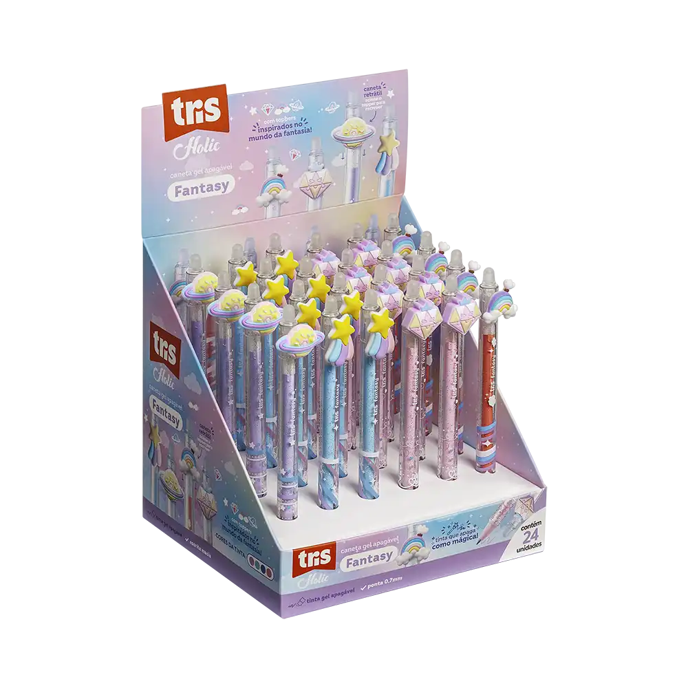 Caneta Gel Apagável Holic Fantasy - 0.7mm - Display C/24 UN - Tris - Imagem 1
