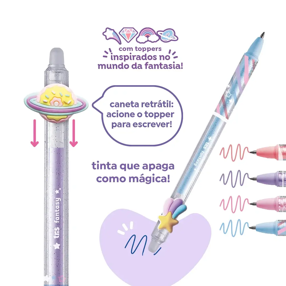 Caneta Gel Apagável Holic Fantasy - 0.7mm - Display C/24 UN - Tris - Imagem 3