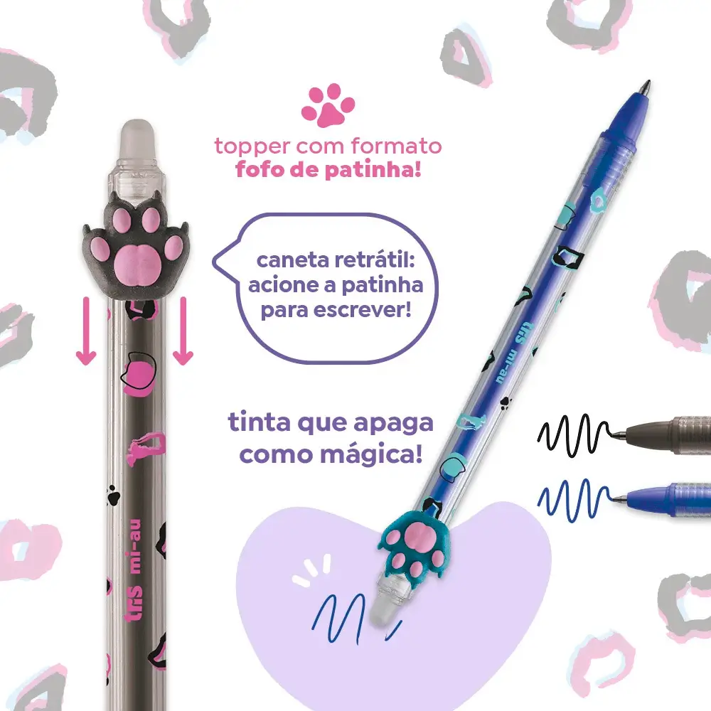 Caneta Gel Apagável Holic Mi-Au - 0.7mm - Display C/24 un - Tris - Imagem 5