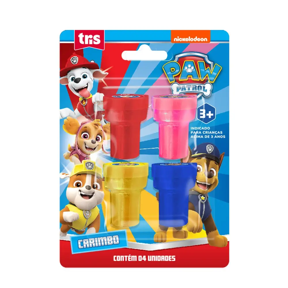 Carimbo Autotintado - Cartela C/4 un - Patrulha Canina - Imagem 1