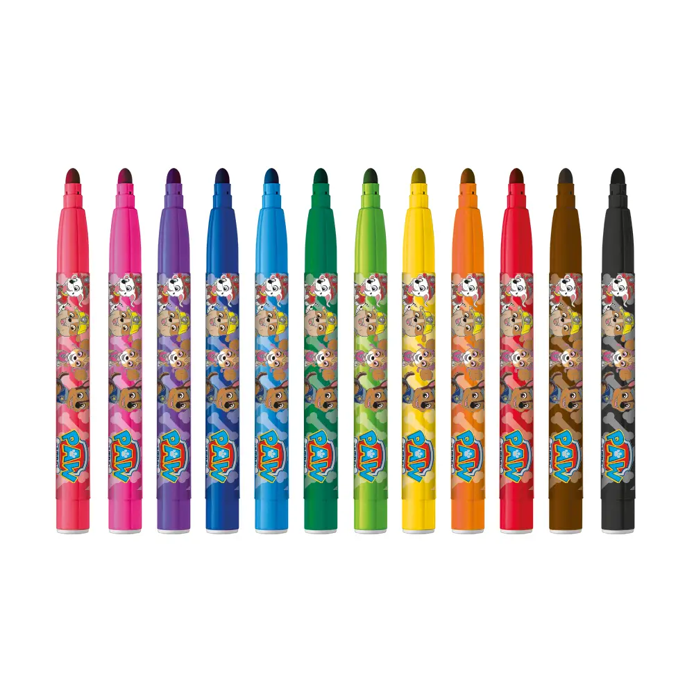 Hidrocor Tamanho Jumbo - 12 Cores - Patrulha Canina - Imagem 2