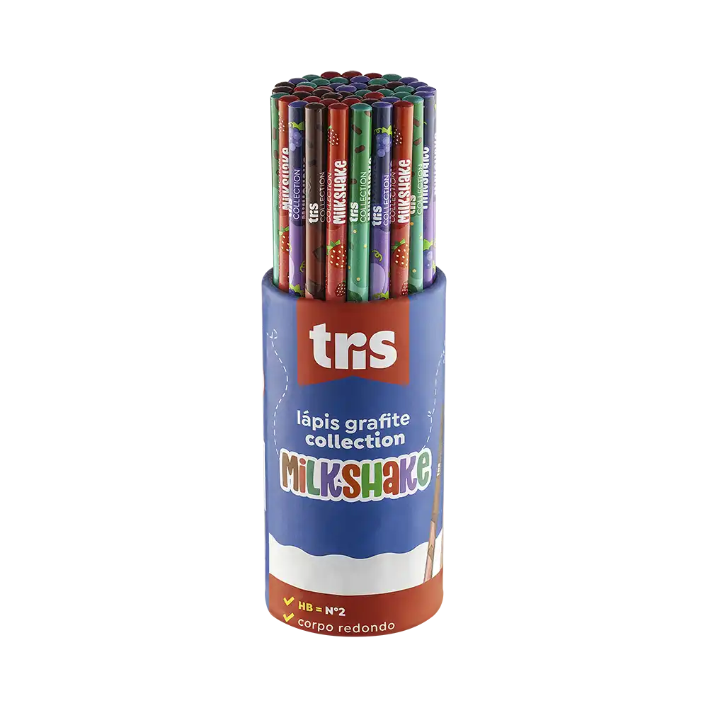 Lápis Grafite Collection Milkshake - HB - Pote C/48 un - Tris - Imagem 1