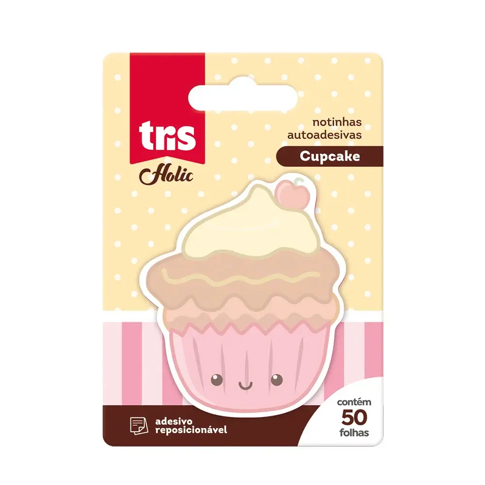 Notas Autoadesivas Cupcake Holic Docinhos - Cartela C/1 Bloco x 50Folhas - Tris - Imagem 1