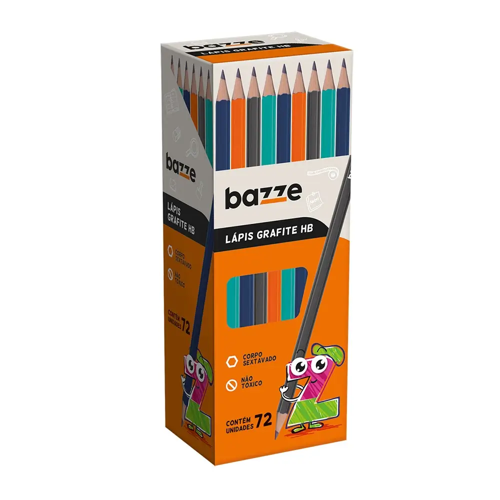 Lápis Grafite - HB - Caixa C/ 72 un - Bazze - Imagem 1