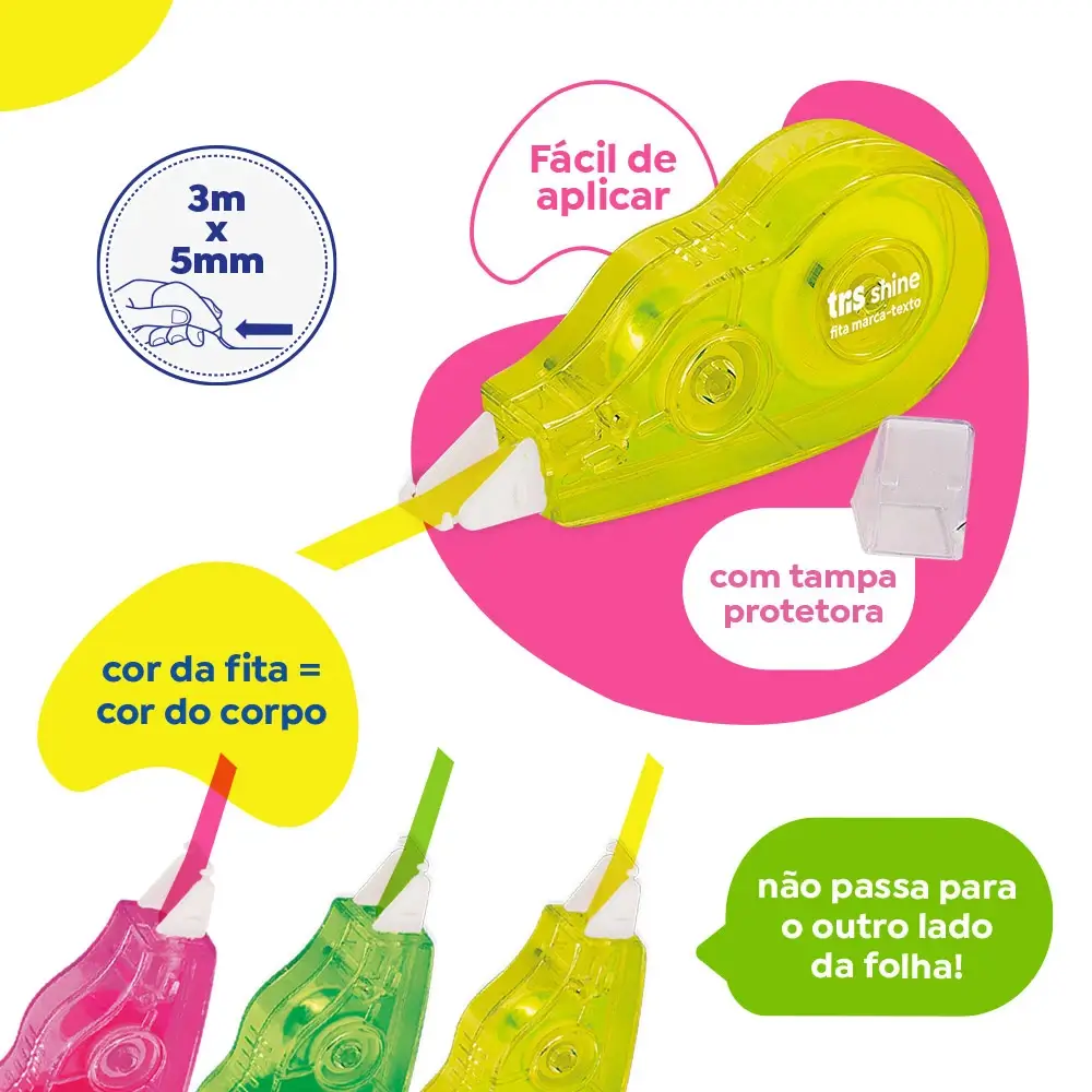 Fita Marca-Texto - 3m X 5mm - Display C/ 12 Cartelas - Tris - Imagem 4