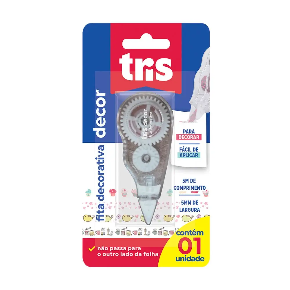 Fita Decorativa - 3m X 5mm - Display C/ 12 Cartelas - Tris - Imagem 2
