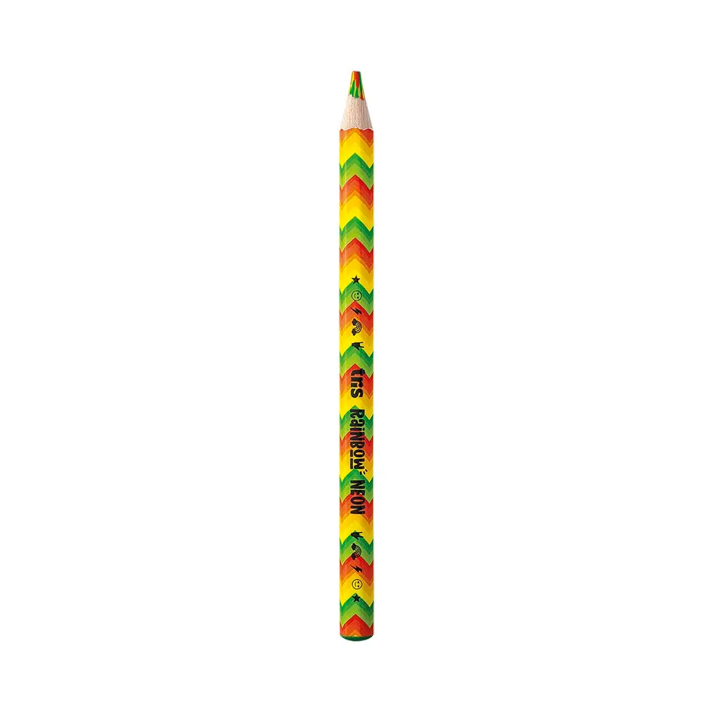Lápis de Cor Tamanho Jumbo Rainbow - Mina Multicolorida Neon - Pote C/24un - Tris - Imagem 2