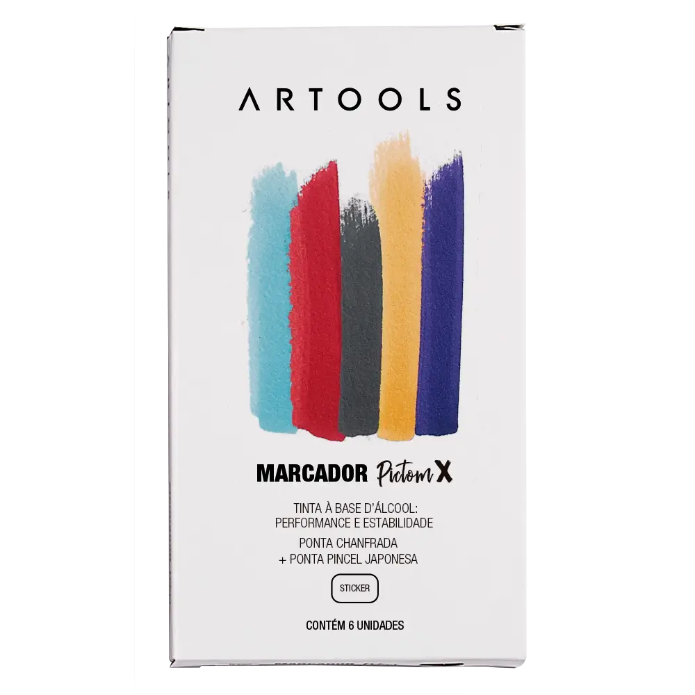 Marcador à Base de Álcool Pictom X - Vermelho R140 - Artools - Imagem 1