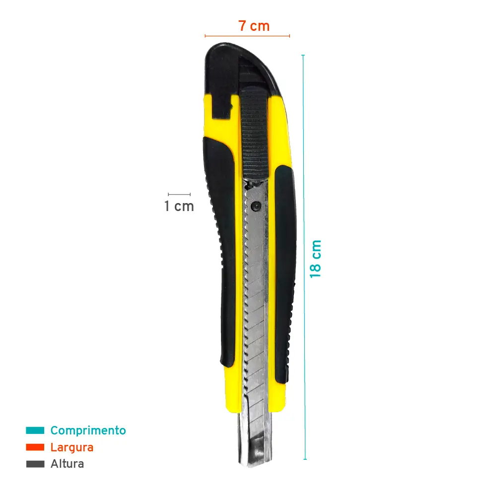 Estilete Metálico B4018 - Lâmina Estreita - Cartela C/1 un - Bazze - Imagem 3