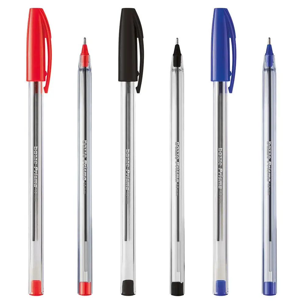 Caneta Esferográfica Prisma- 1.0mm - Cores clássicas - Polybag C/4 un - Bazze - Imagem 2