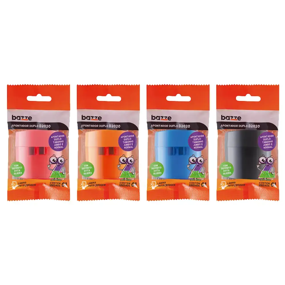 Apontador com Depósito - Duplo Oval - Polybag C/1 un - Bazze - Imagem 1