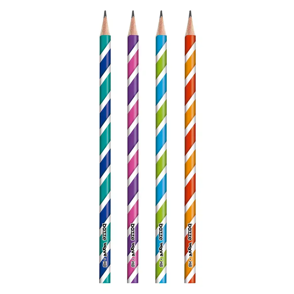 Lápis Grafite Wave - HB - Polybag C/4 un - Bazze - Imagem 2