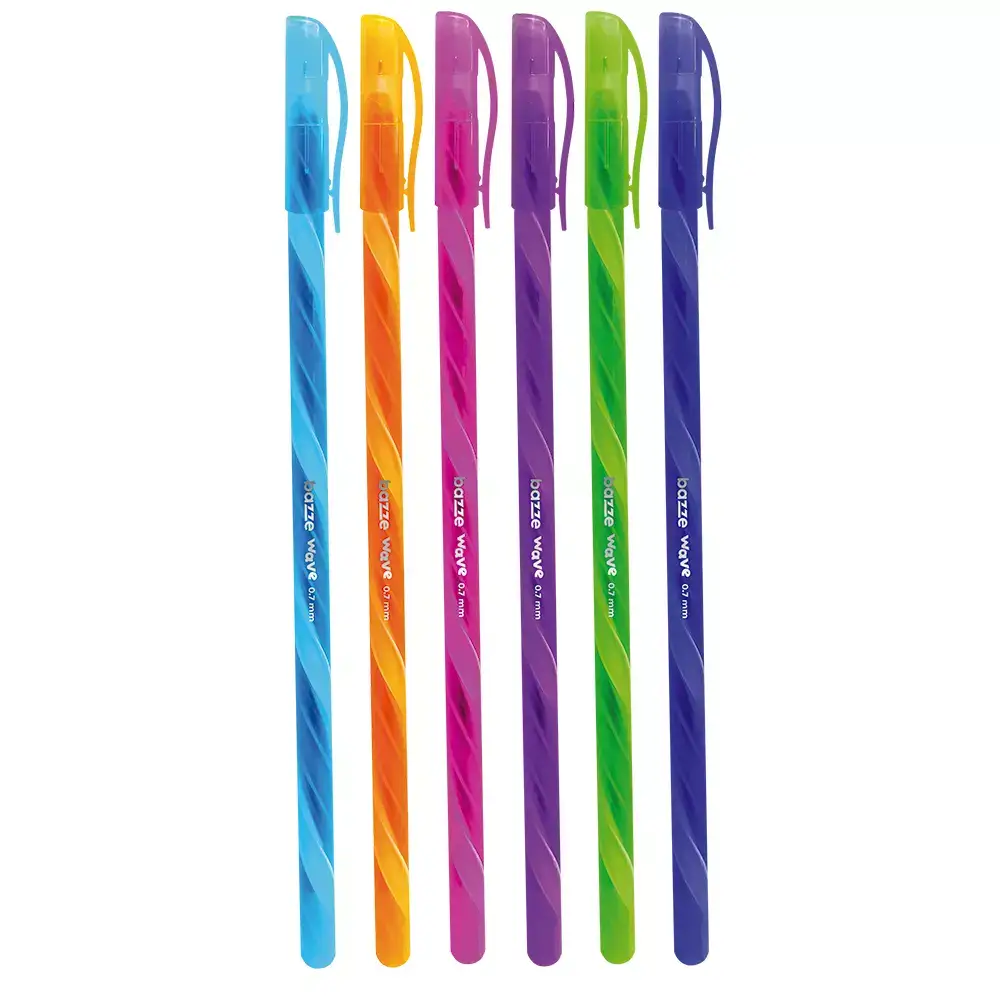 Caneta Esferográfica Wave - Cores Fashion - 0.7mm - Pote C/24 un - Bazze - Imagem 2