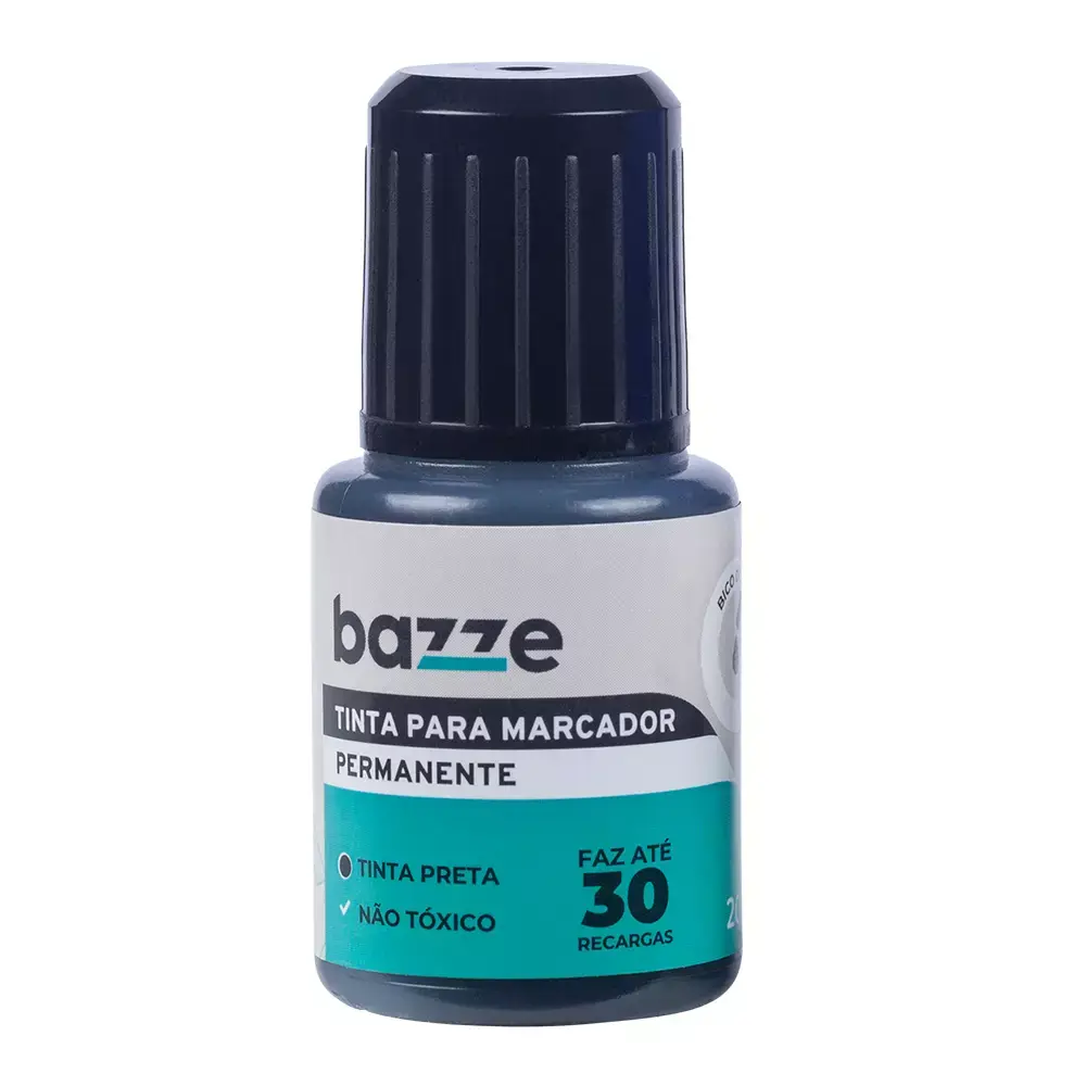 Tinta para Marcador Permanente - 20ml - Preto - Display C/12 un - Bazze - Imagem 2