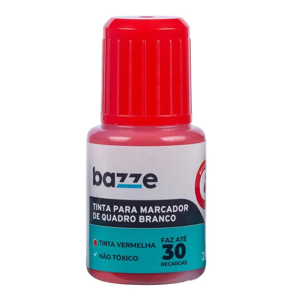 Tinta para Marcador de Quadro Branco - 20ml - Vermelho - Display C/12 un- Bazze - Imagem 2