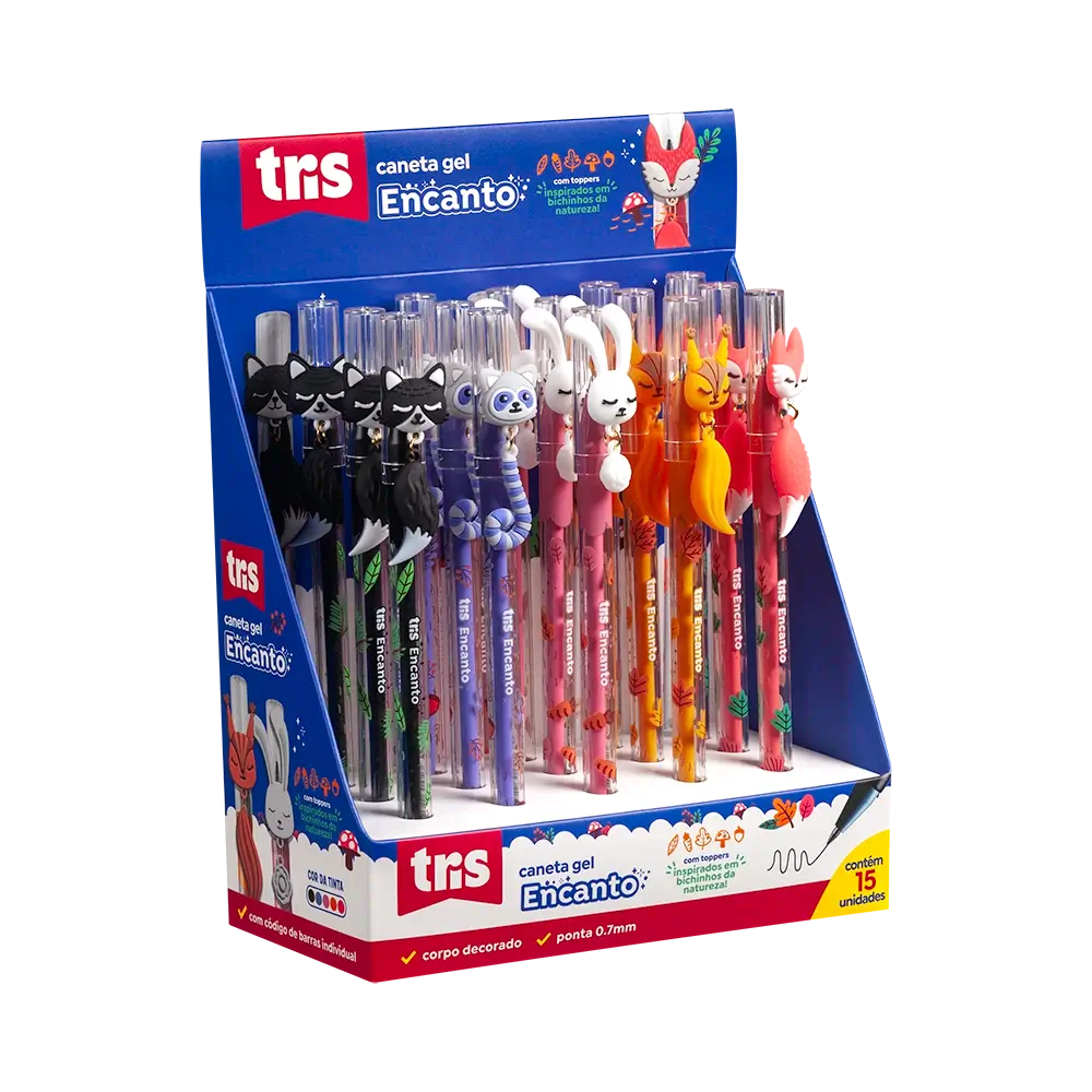 Caneta Gel Encanto - 0.7mm - Display C/15 un - Tris - Imagem 1
