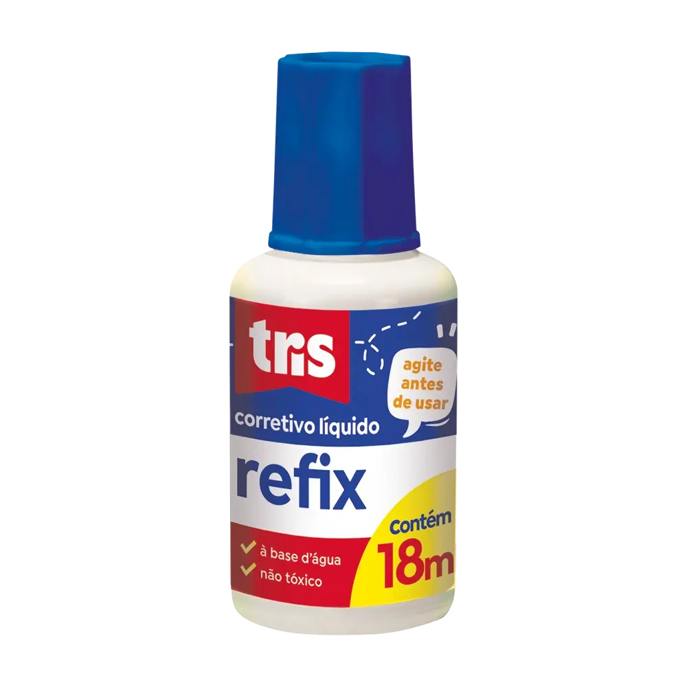 Corretivo Líquido Refix - 18ml - Cartela C/1 un - Tris - Imagem 2