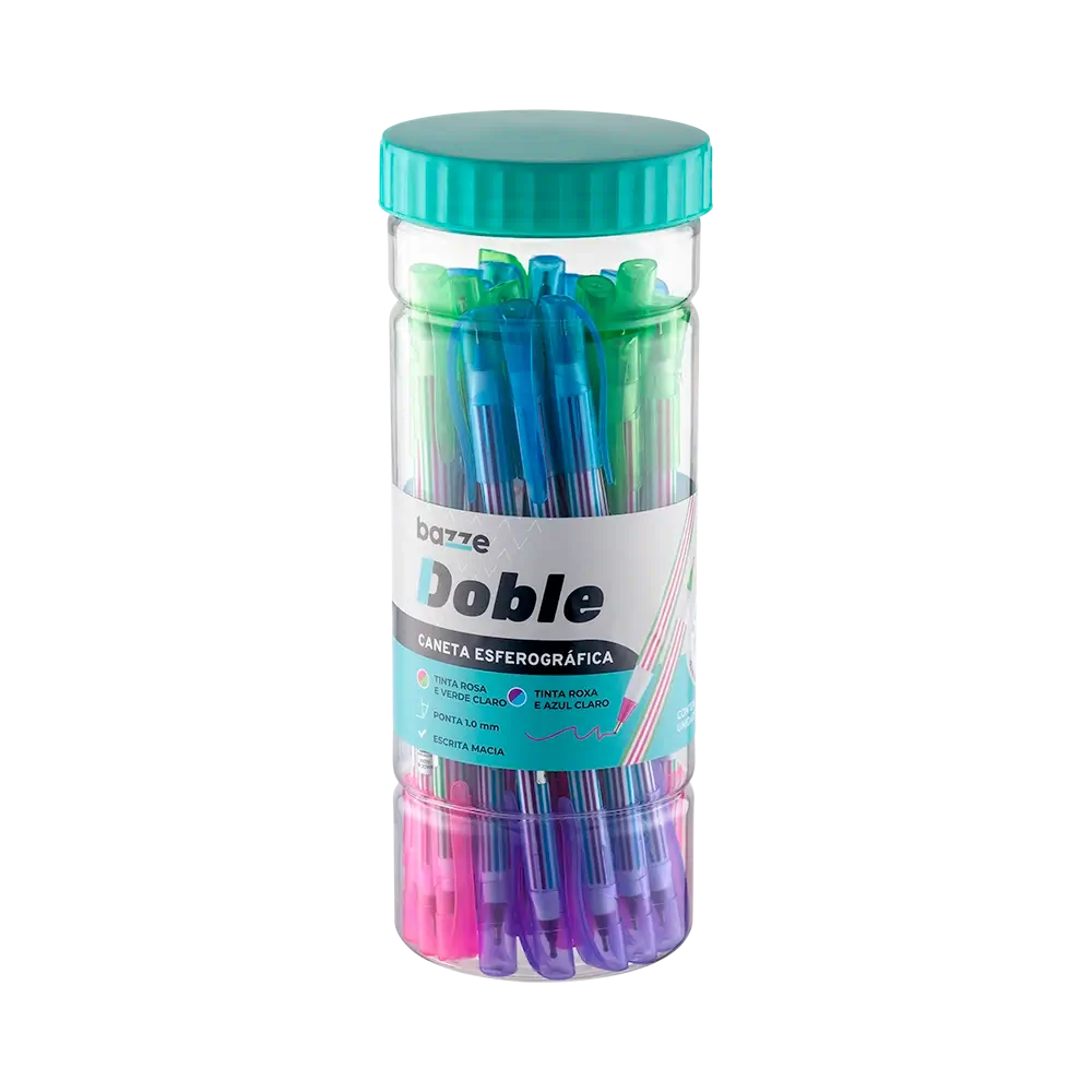 Caneta Doble Fashion - 1.0mm - Pote C/24 un - Bazze - Imagem 1