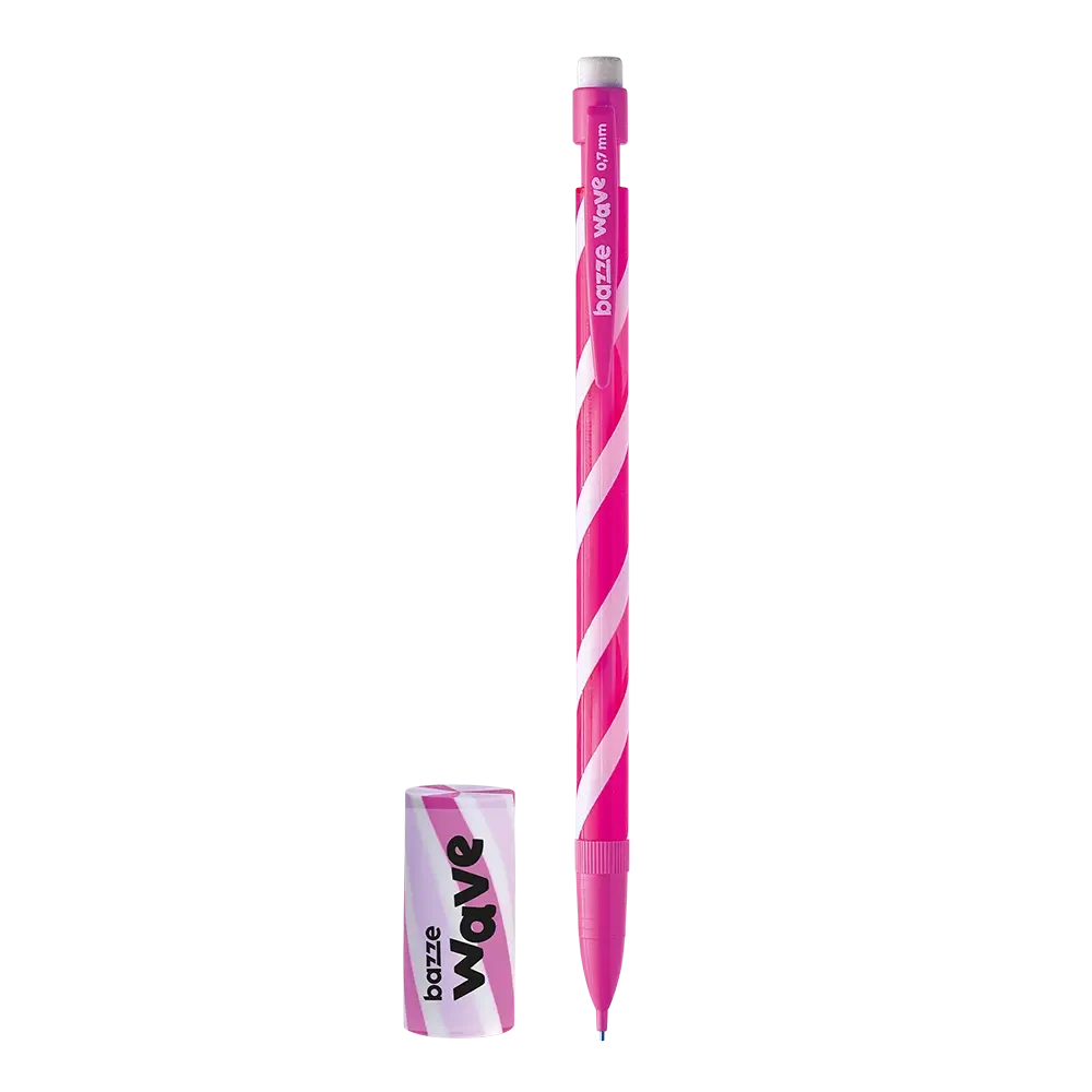 Lapiseira + Borracha Wave - 0.7mm - Cartela C/2 peças - Bazze - Imagem 4