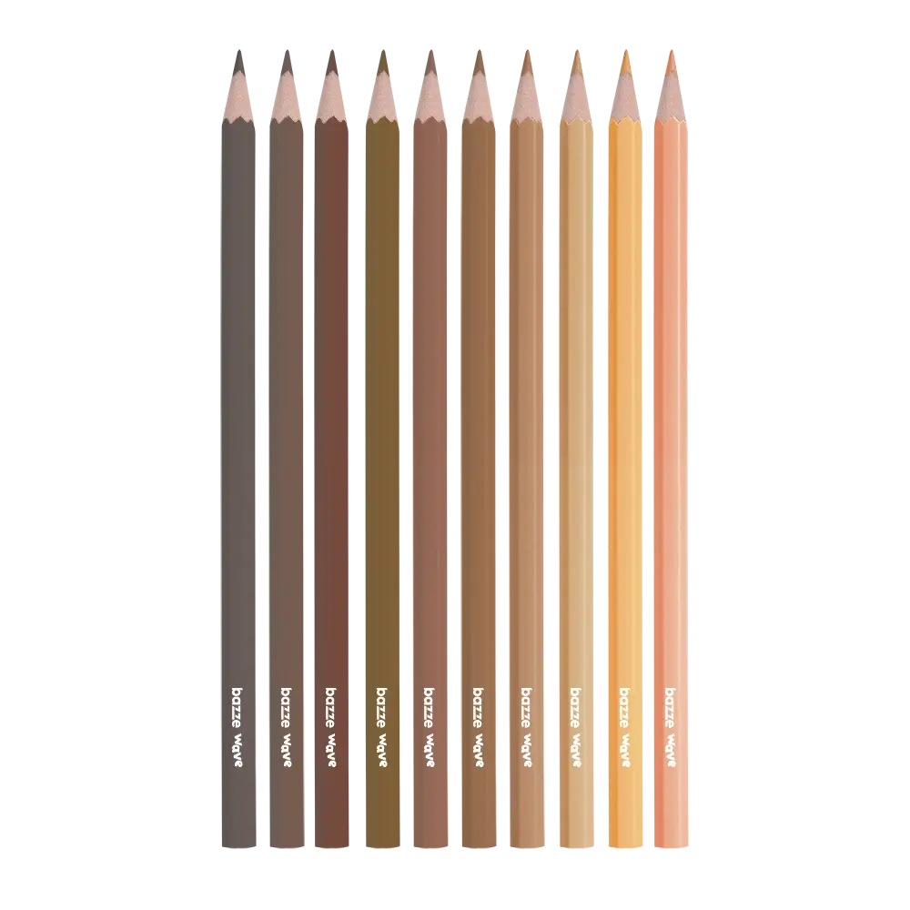 Lápis de Cor Wave Tons de Pele - 10 cores - Bazze - Imagem 2