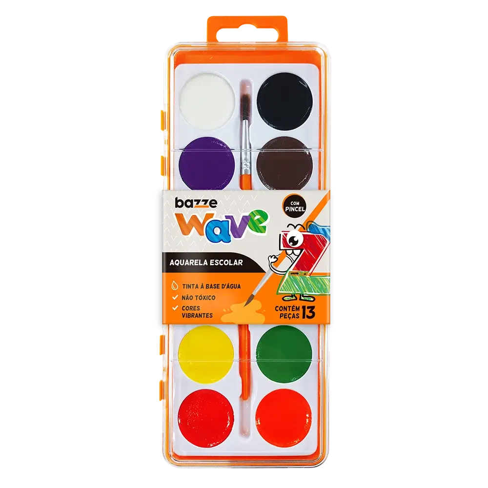 Aquarela - Conjunto C/12 cores - Bazze - Imagem 1