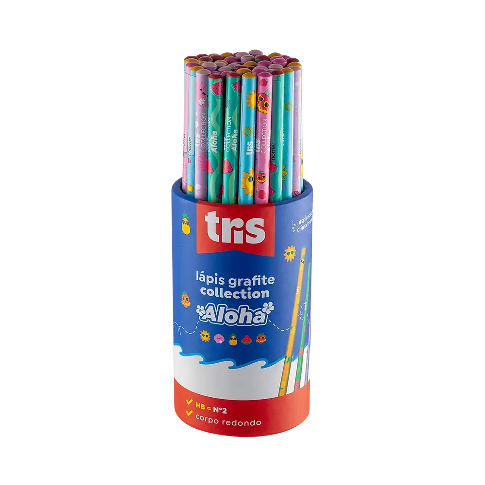 Lápis Grafite Collection Aloha - HB - Pote C/48 un - Tris - Imagem 1