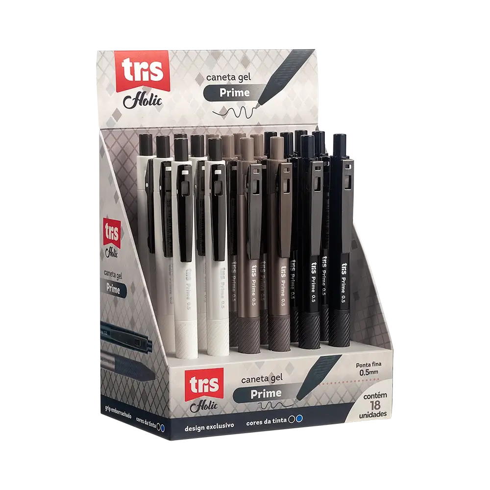 Caneta Gel Prime Holic Fancy - 0.5mm - Display 18 un – Tris - Imagem 1