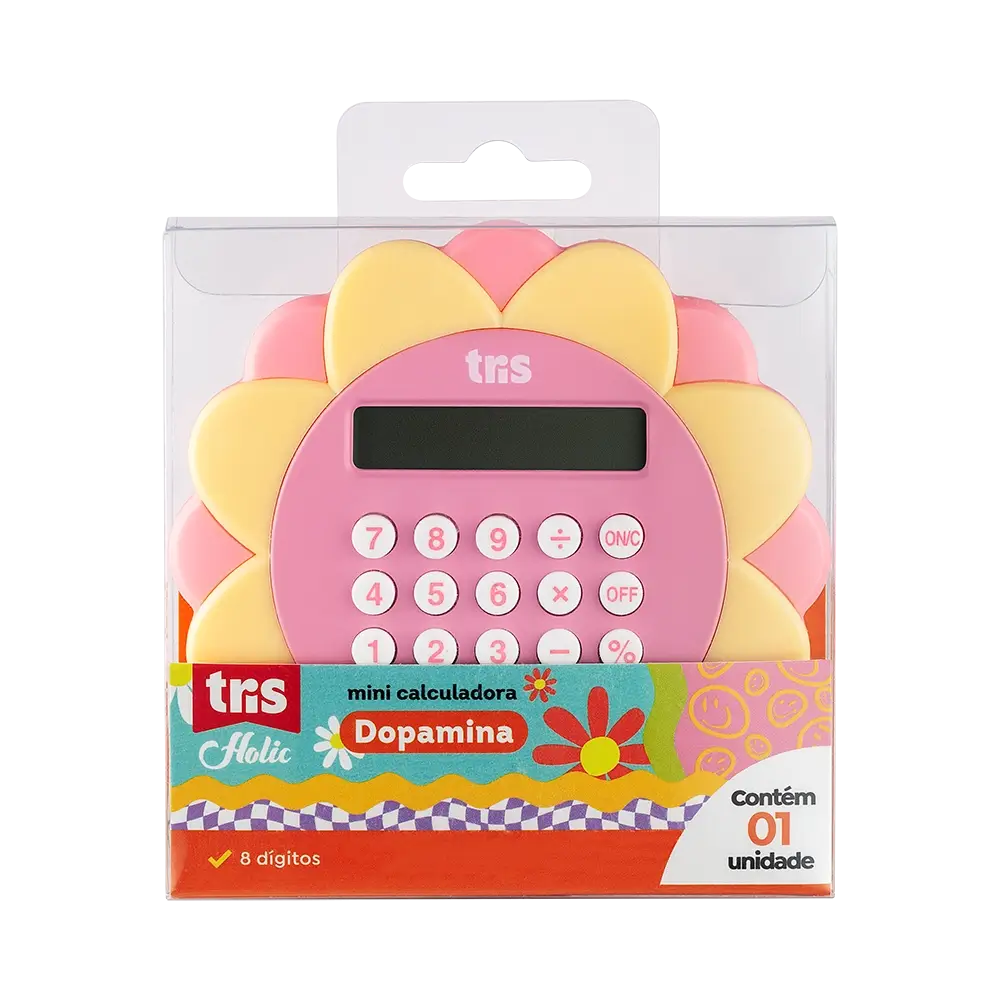 Calculadora Mini Holic Dopamina - 8 Dígitos - Caixa C/1 un - Tris - Imagem 1