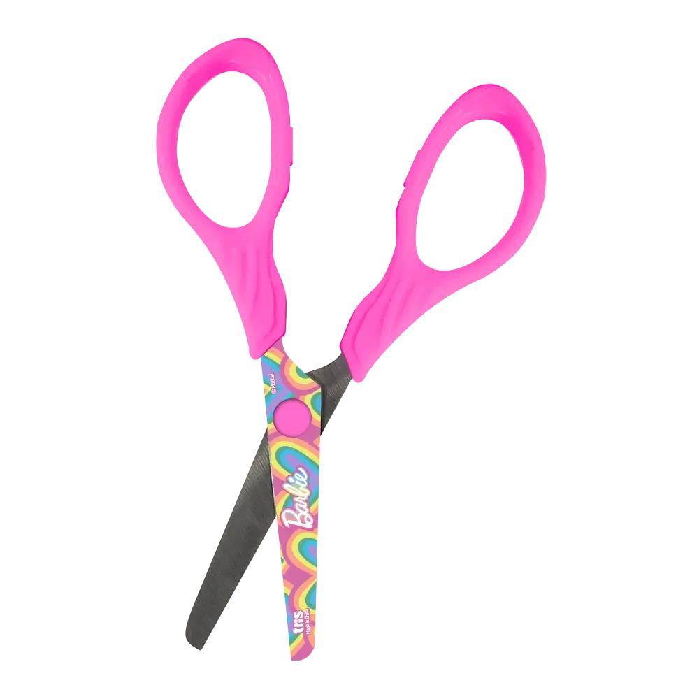 Tesoura Escolar - Lâmina Decorada - 13cm - Display C/12 un - Barbie - Imagem 3