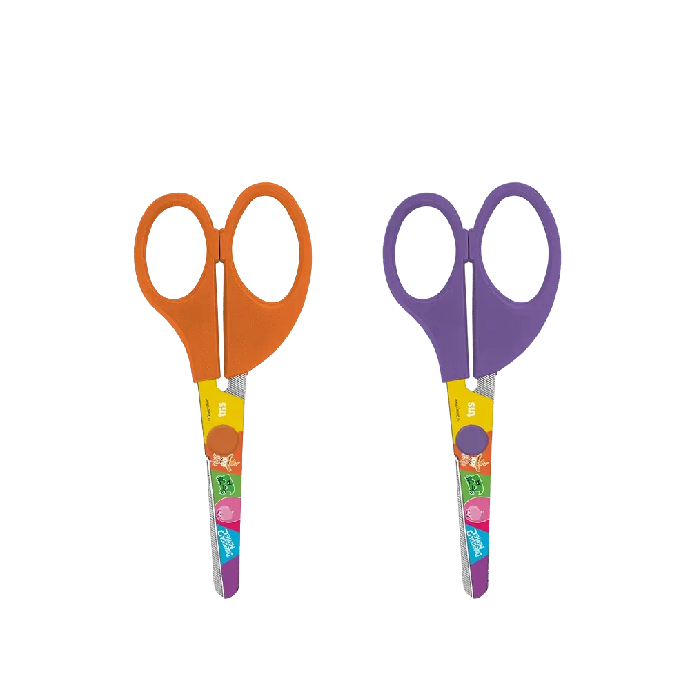 Tesoura Escolar - Lâmina Decorada - 13cm - Cartela C/1 un -Divertidamente - Imagem 2