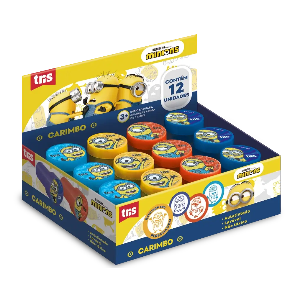 Carimbo Autotintado - Display C/12 un - Minions - Imagem 1
