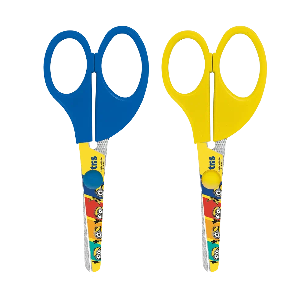 Tesoura Escolar - Lâmina Decorada - 13cm - Cartela C/1 un - Minions - Imagem 3