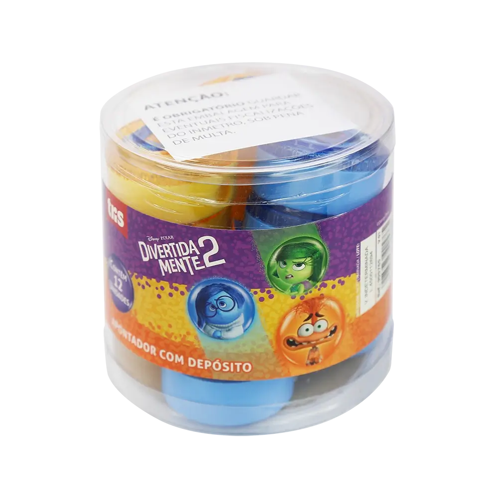 Apontador com Depósito - Pote C/12 un - Divertidamente - Imagem 1