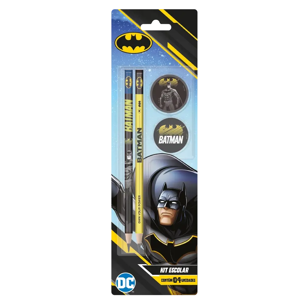 Kit Escolar Batman - Cart C/4 PCS - Imagem 1