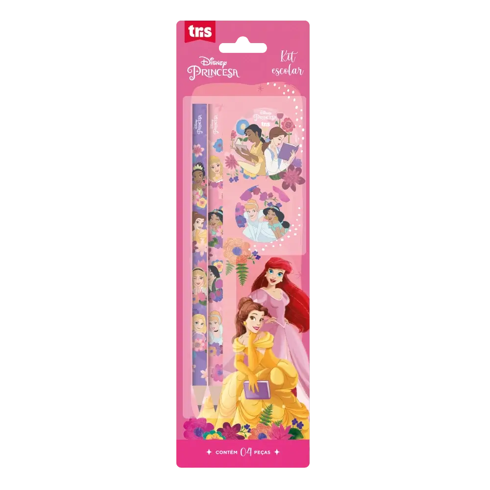 Kit Escolar - Cartela C/4 peças - Princesas - Imagem 1