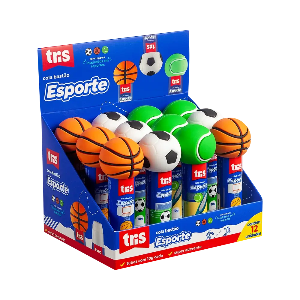 Cola Bastão Esporte - 10g - Display C/12 un - Tris - Imagem 1
