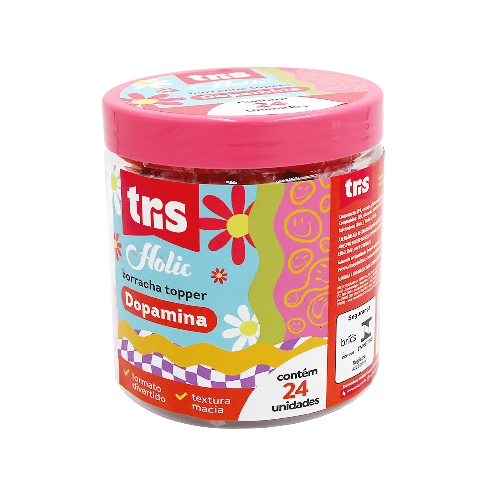 Borracha Ponteira Holic Dopamina - Pote C/ 24 un - Tris - Imagem 1