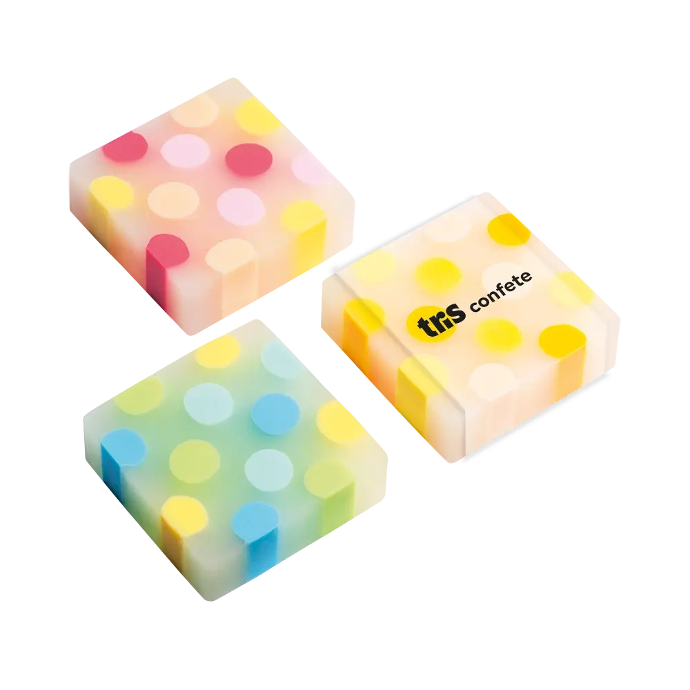 Borracha Confete - Cores Sortidas - Display C/24 un - Tris - Imagem 3