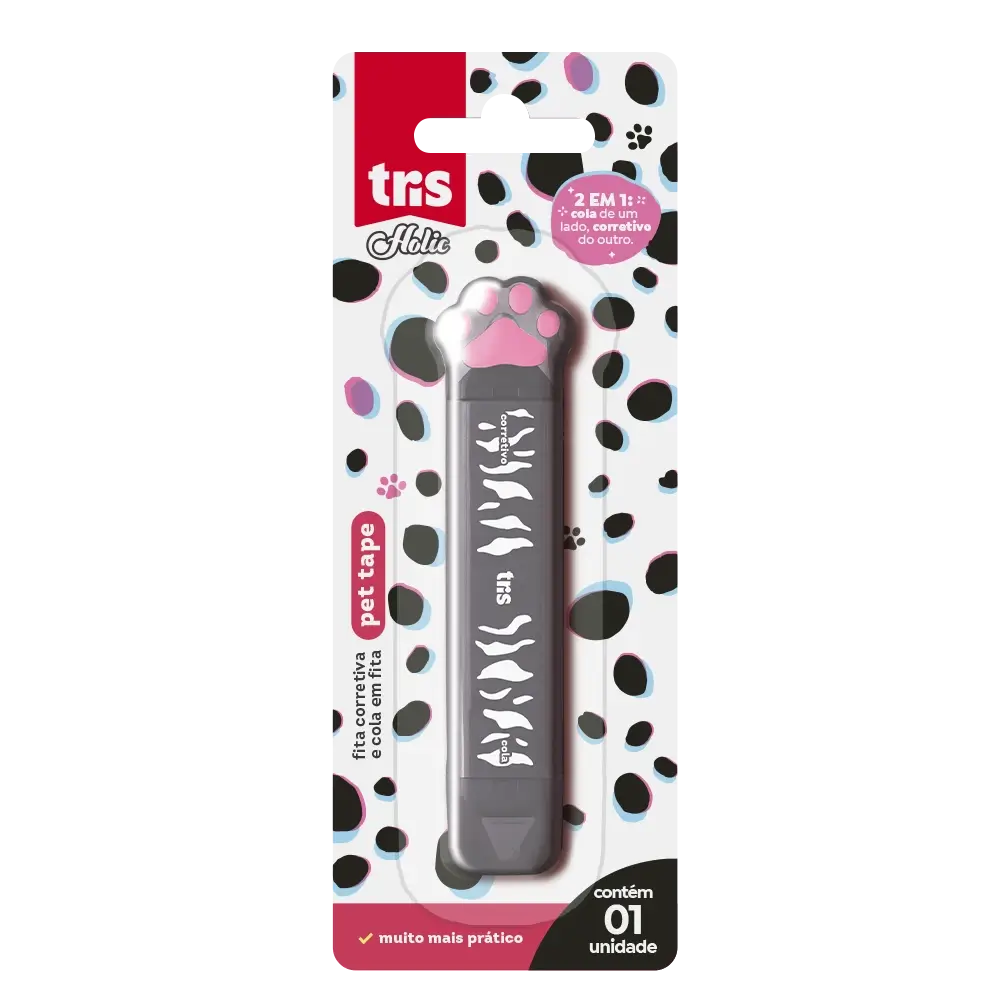 Fita Corretiva + Cola em Fita Pet Tape Holic Pets - Cartela C/1 un - Tris - Imagem 2