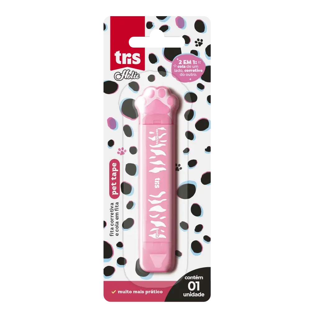 Fita Corretiva + Cola em Fita Pet Tape Holic Pets - Cartela C/1 un - Tris - Imagem 3