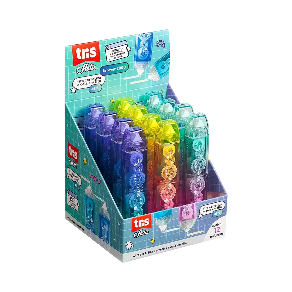 Fita Corretiva + Cola em Fita Ctrl Holic Forever 2000 - Display C/12 un - Tris - Imagem 1