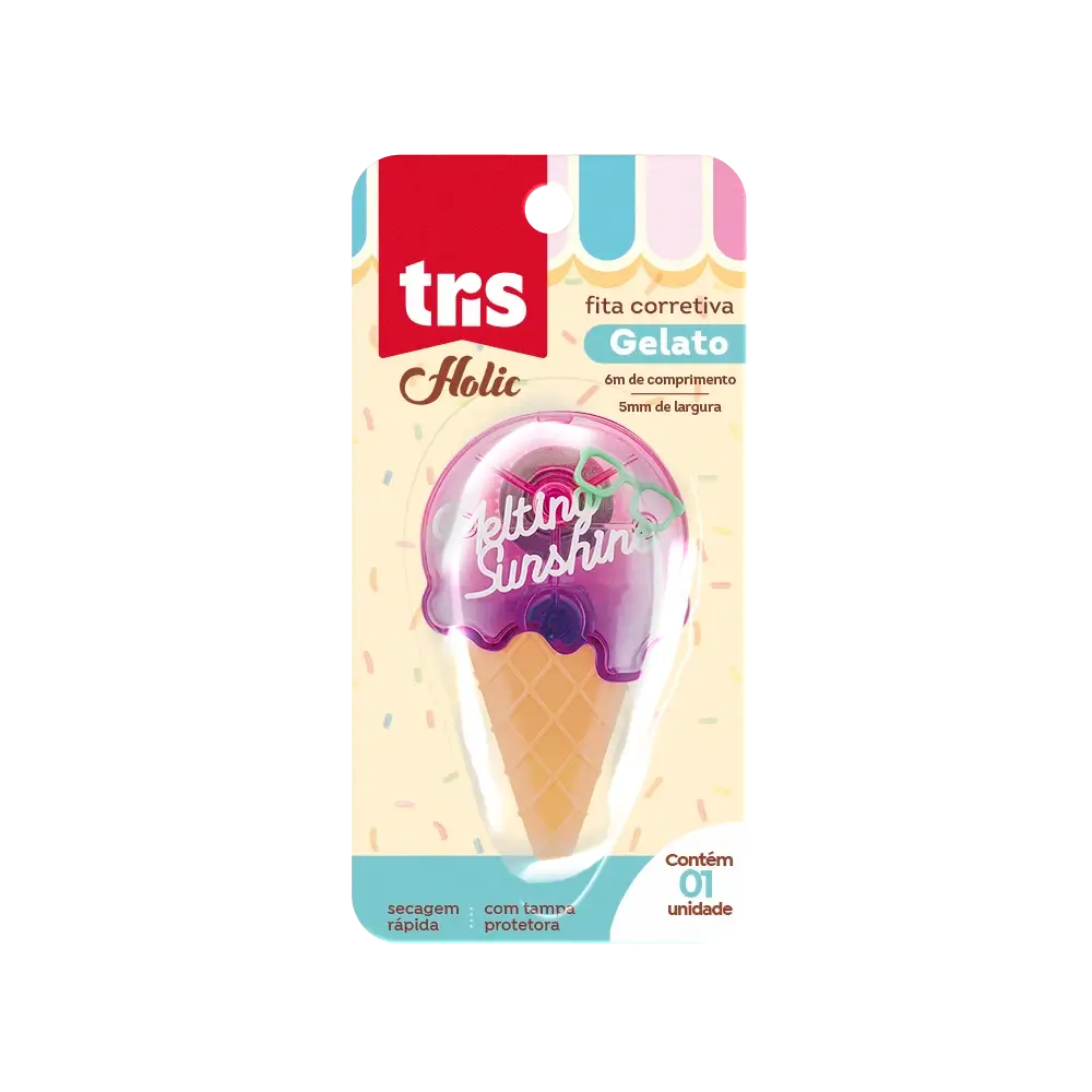 Fita Corretiva Gelato Holic Docinhos - 6m X 5mm Cartela C/ 1un - Tris - Imagem 2