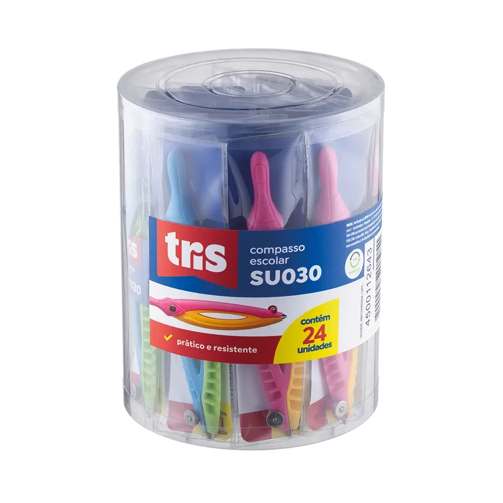 Compasso Su030 - Estojo Flexível C/1 un - Tris - Imagem 1