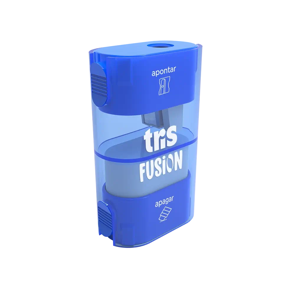 Apontador com Depósito + Borracha Fusion - Cores Sortidas - Display C/16un - Tris - Imagem 2