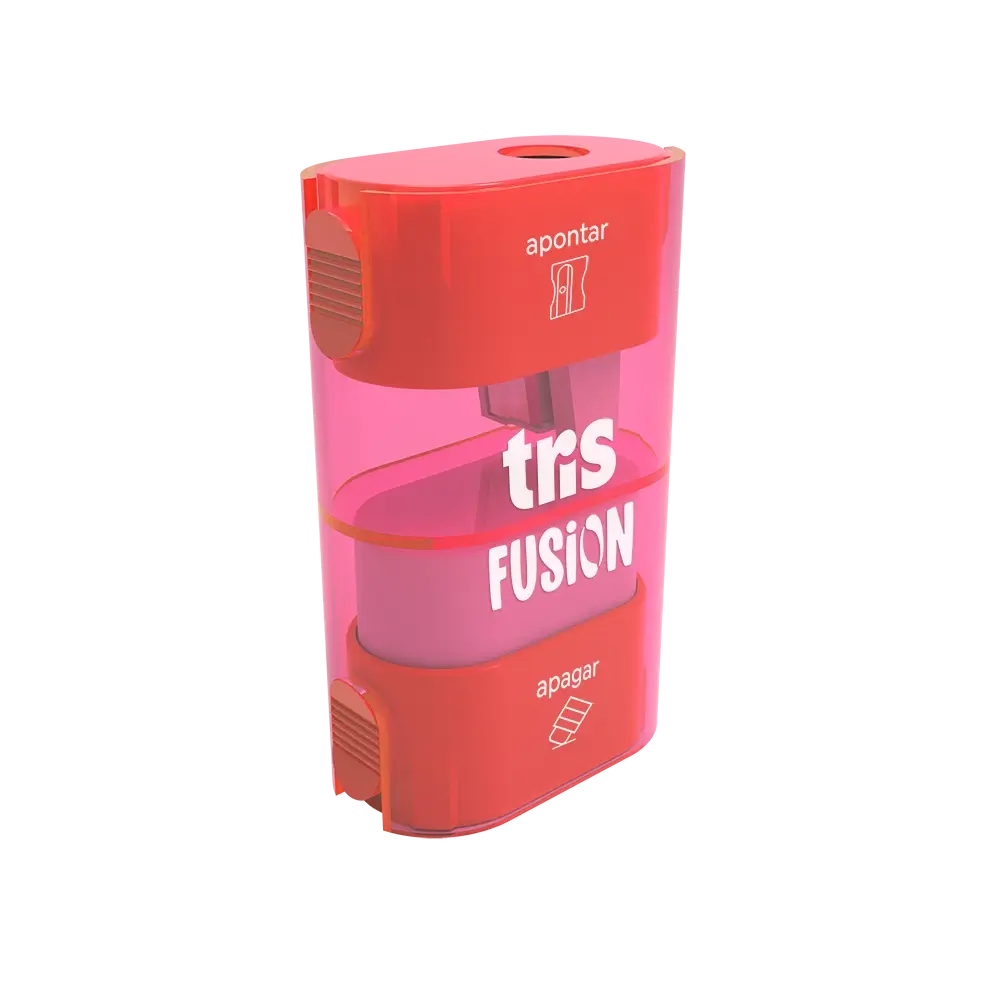 Apontador com Depósito + Borracha Fusion - Cores Sortidas - Display C/16un - Tris - Imagem 3