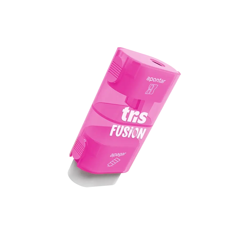 Apontador com Depósito + Borracha Fusion - Cores Sortidas - Display C/16un - Tris - Imagem 4