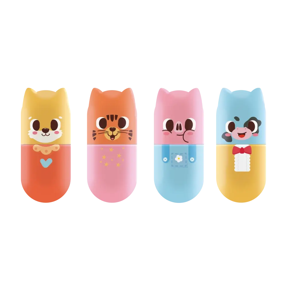 Borracha Ponteira Vitamigos Holic Fofurices - Cartela C/ 4 un - Tris - Imagem 2